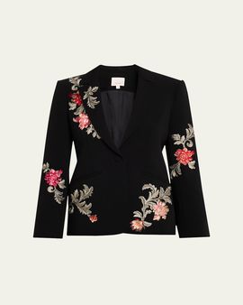 Cinq a Sept Karlie Rococo Embroidered Blazer