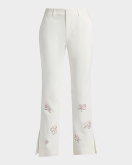 Cinq a Sept Kerry Blooming Linework Crop Pants