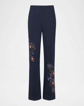 Cinq a Sept Kingsley Blooming Linework Pants
