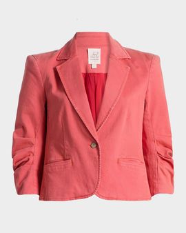 Cinq a Sept Le Petit Khloe Denim Single-Breasted Blazer