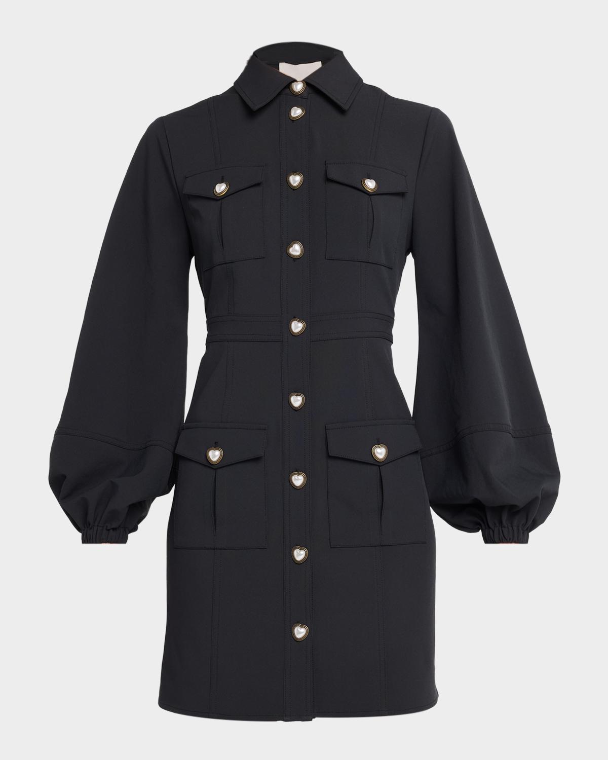 Cinq a Sept Lumira Heart-Button Mini Dress