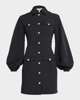 Cinq a Sept Lumira Heart-Button Mini Dress