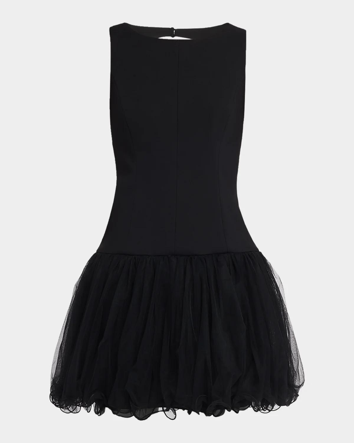 Cinq a Sept Neriva Sleeveless Fit & Flare Tulle Skirt Mini Dress