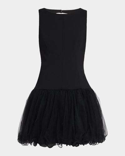 Cinq a Sept Neriva Sleeveless Fit & Flare Tulle Skirt Mini Dress