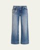 Cinq a Sept Pearly-Chain Cropped Wide-Leg Jeans - 1