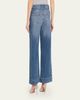Cinq a Sept Pearly-Chain Cropped Wide-Leg Jeans - 3