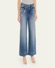 Cinq a Sept Pearly-Chain Cropped Wide-Leg Jeans - 4
