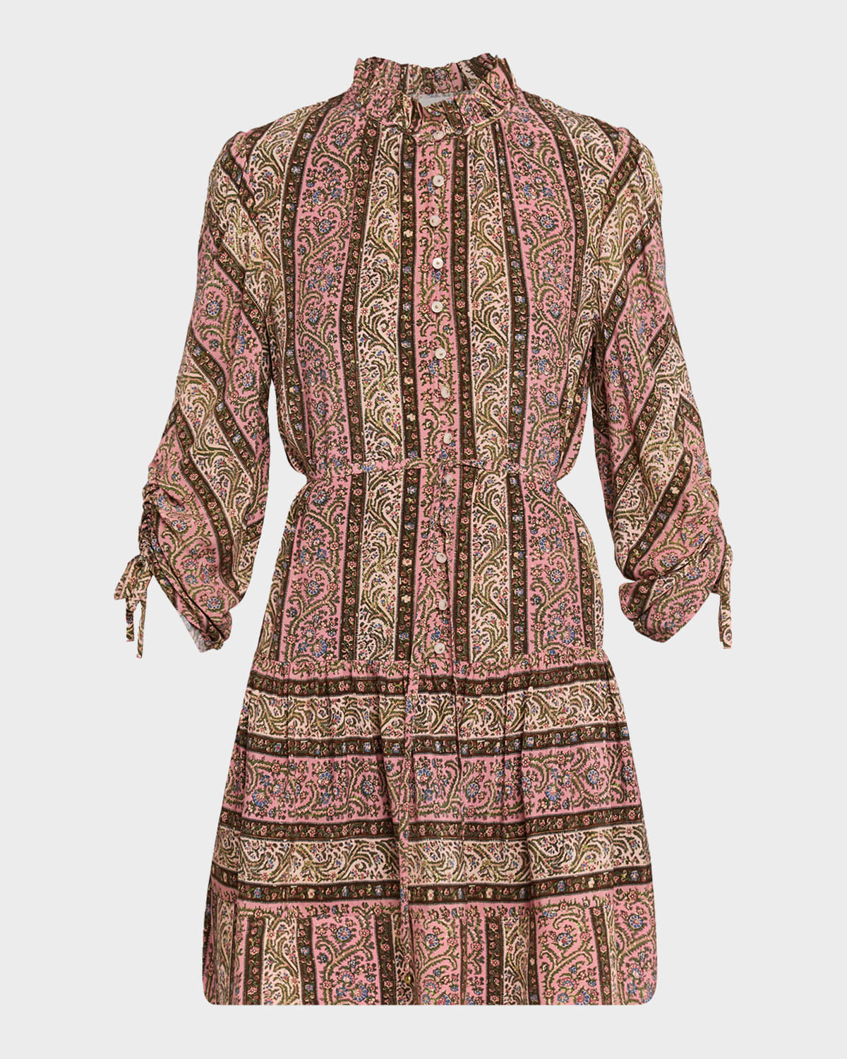 Cinq a Sept Pepper Paisley Mini Shirtdress