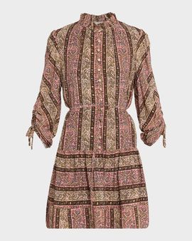 Cinq a Sept Pepper Paisley Mini Shirtdress
