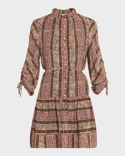 Cinq a Sept Pepper Paisley Mini Shirtdress
