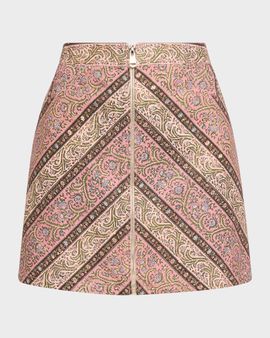 Cinq a Sept Pepper Paisley Mini Skirt