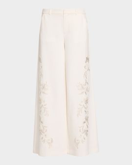 Cinq a Sept Rococo Embroidered Roxane Pants