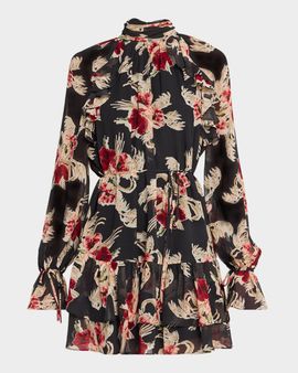 Cinq a Sept Sylvia Wilted Poppy Mini Dress