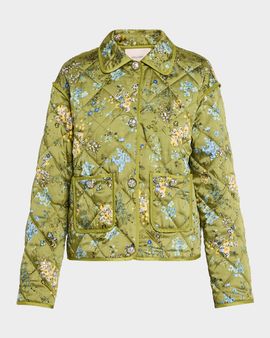 Cinq a Sept Windswept Floral Quilted Jacket