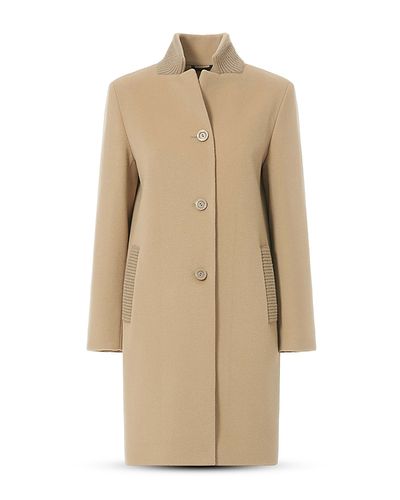 Cinzia Rocca Cinzia Rocca 3/4 Length Coat With Knit Trim