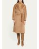 Cinzia Rocca Long Belted Notch-Collar Wool-Blend Coat - 2