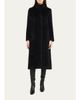 Cinzia Rocca Long Stand-Collar Alpaca Wool Coat - 2