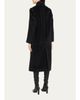 Cinzia Rocca Long Stand-Collar Alpaca Wool Coat - 3