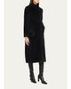Cinzia Rocca Long Stand-Collar Alpaca Wool Coat - 4