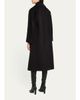 Cinzia Rocca Long Two-Button Notch-Collar Wool Coat, Espresso - 3