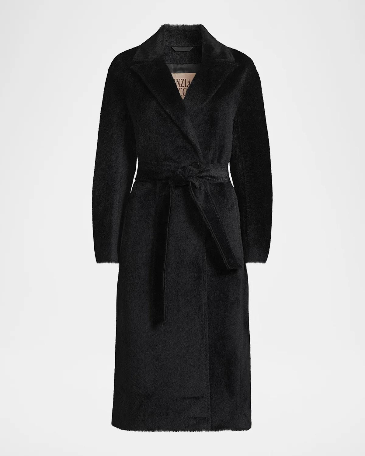 Cinzia Rocca Pressed Alpaca-Blend Wrap Jacket