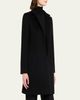 Cinzia Rocca Pure Wool Coat with Inverted Collar - 2