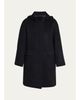 Cinzia Rocca Virgin Wool Hooded 3/4-Sleeve Coat - 1