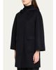 Cinzia Rocca Virgin Wool Hooded 3/4-Sleeve Coat - 4