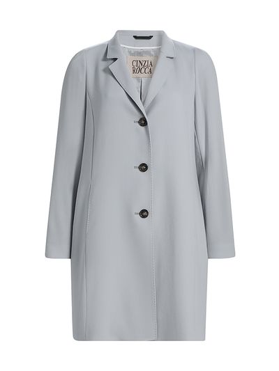 Cinzia Rocca Women's Lighweight Wool Three-Button Coat