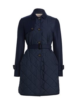Cinzia Rocca Women's Quilted Belted Trench Coat