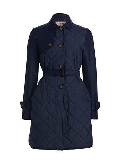 Cinzia Rocca Women's Quilted Belted Trench Coat