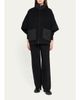 Cinzia Rocca Wool Cape with Quilted Pockets - 2
