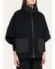 Cinzia Rocca Wool Cape with Quilted Pockets - 4