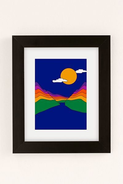 Circa 78 Designs Circa 78 Designs Rainbow Ravine Art Print in Black Matte Frame at Urban Outfitters