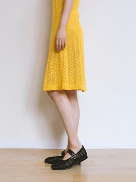 CIRCLE Ballet Mesh Maryjane Flats (Black)