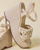 Circus NY by Sam Edelman Circus NY By Sam Edelman Jackie Platform Wedge Sandal in Vanilla Bean, Women's at Urban Outfitters - 1