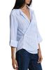 Cissa Cissa 3/4 Sleeve Asymmetric Wrap Shirt - 4