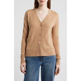 CISSA CISSA Button-Up Wool & Cashmere Wrap Cardigan