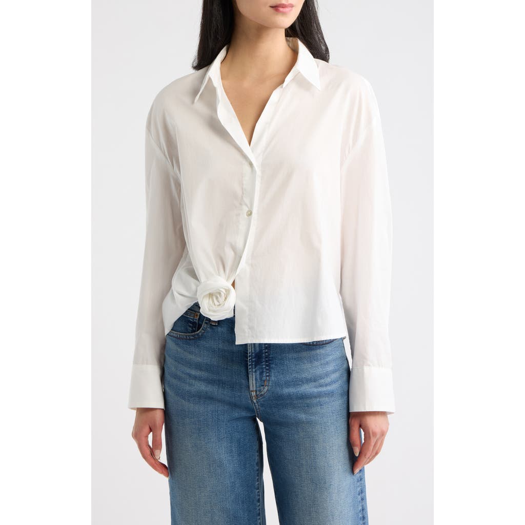 CISSA CISSA Knotted Hem Cotton Shirt