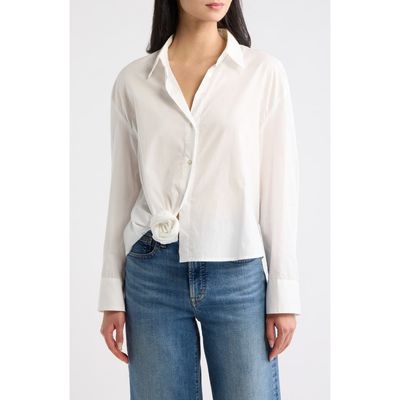 CISSA CISSA Knotted Hem Cotton Shirt