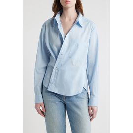 CISSA CISSA Relaxed Button-Up Wrap Shirt