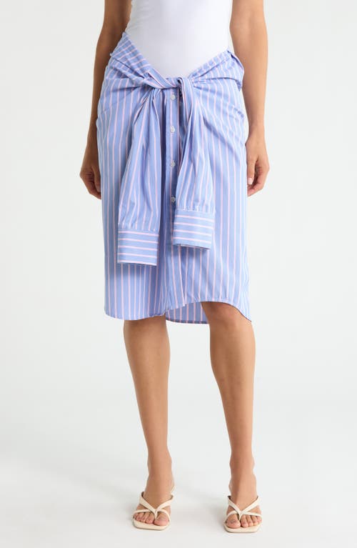 CISSA CISSA Stripe Midi Wrap Skirt
