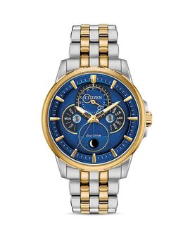 Citizen Citizen Calendrier Moonphase Two-Tone Link Bracelet Watch, 44mm
