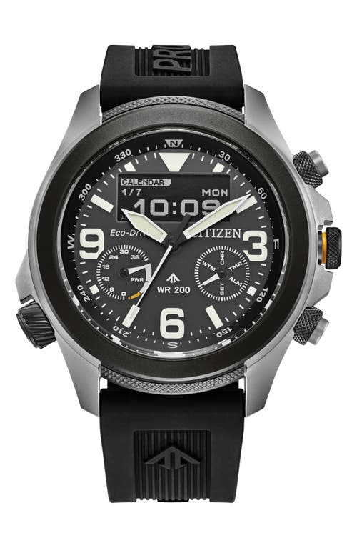 Citizen Citizen Promaster Land Eco-Drive Rubber Strap Watch, 43.9mm