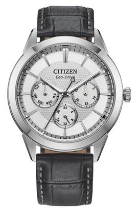 Citizen Citizen Rolan Eco-Drive Leather Strap Watch, 40mm