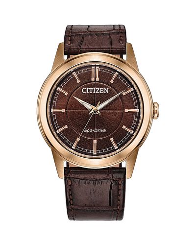 Citizen Citizen Rolan Leather Strap Watch, 41mm