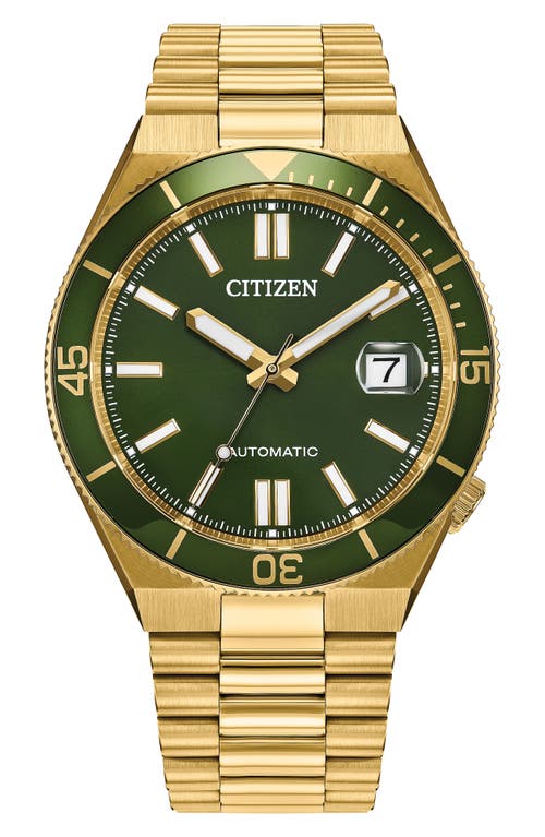 Citizen Citizen TSUYOSA Shore Goldtone Automatic Bracelet Watch, 40mm