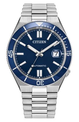 Citizen Citizen TSUYOSA Shore Silvertone Automatic Bracelet Watch, 40mm