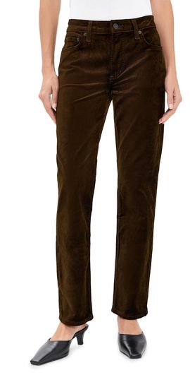 Citizens of Humanity Citizens of Humanity Anissa Straight Leg Velvet Pants Caramel