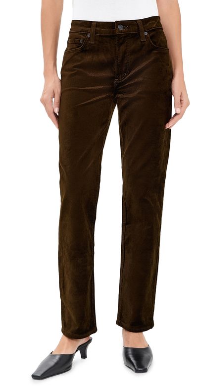Citizens of Humanity Citizens of Humanity Anissa Straight Leg Velvet Pants Caramel